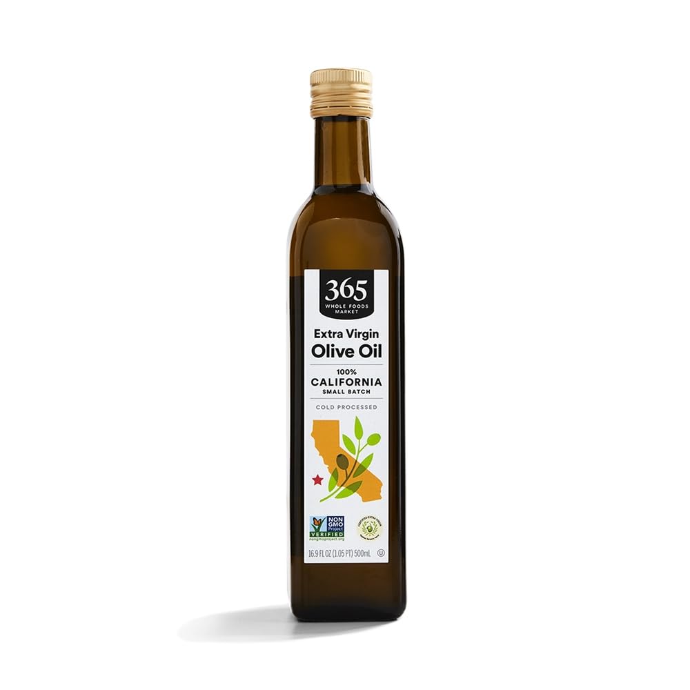 365 by Whole Foods Market, Extra Virgin Mediterranean Olive Oil, 33.8 Fl Oz for cooking, baking, and dressings