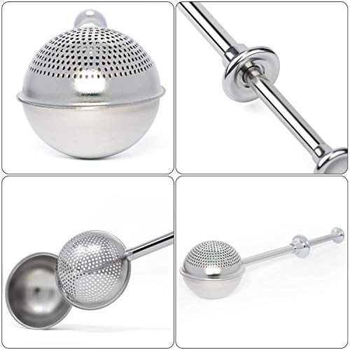HULISEN Flour Duster for Baking, One-Handed Operation, 304 Stainless Steel Powdered Sugar Shaker Duster, Pick Up and Dust Flour Sifter, Gift Package