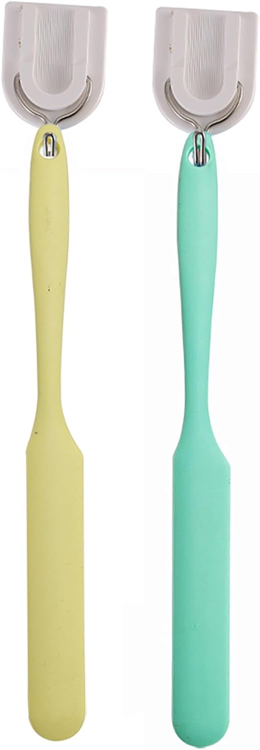 4 Pcs Silicone Jar Spatula Set - Long Handle Sourdough Scraper, Skinny Spatula for Jars, Bottles, and Containers, Non-Stick Heat Resistant Cake Cream Spatulas