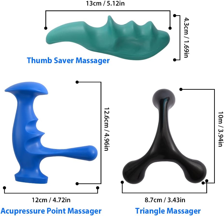 Abnaok Manual Trigger Point Massage Tool and Thumb Saver for Deep Tissue Massage