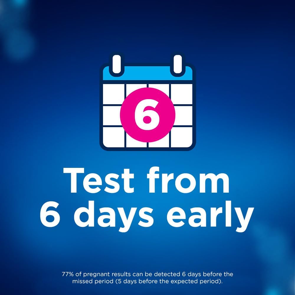 Clearblue Early Detection Pregnancy Test, 5 Count, 99% Accurate, 6 Days Sooner