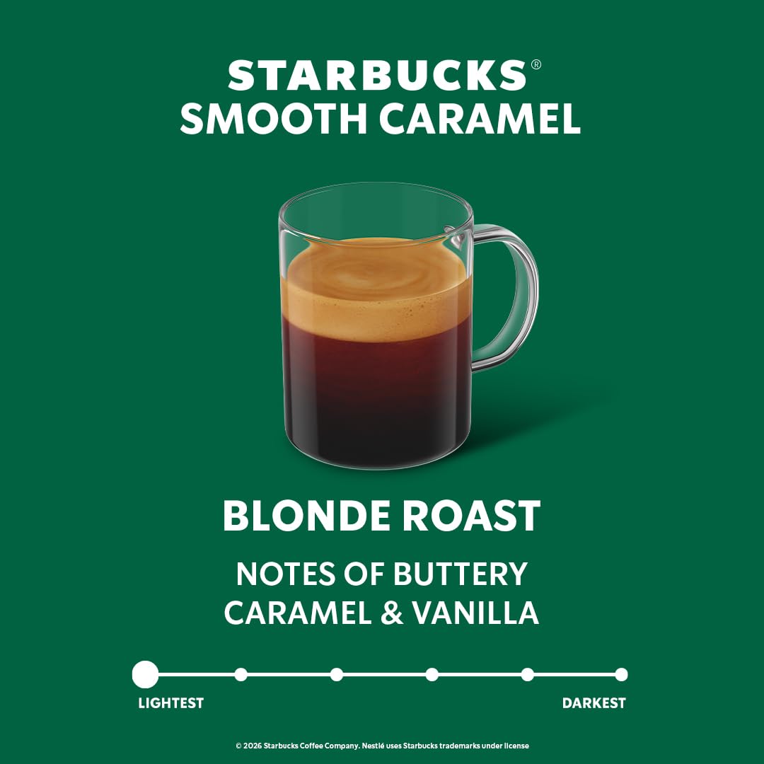 Starbucks by Nespresso Vertuo, Caramel Flavored Coffee Pods, 30-count, 7.8 oz brew