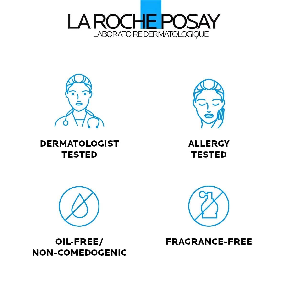 La Roche-Posay Effaclar Medicated Gel Cleanser, 2% Salicylic Acid Cleanser + LHA + Glycerin, Dermatologist Tested Foaming Acne Face Wash, Clear & Prevent Acne Breakouts, Oil Free, Targets Excess Oil