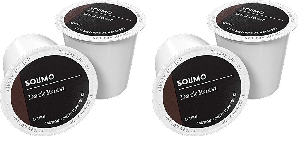 Amazon Solimo Dark Roast Coffee Pods, French Roast, 100 Count, Compatible with Keurig 2.0 K-Cup Brewers