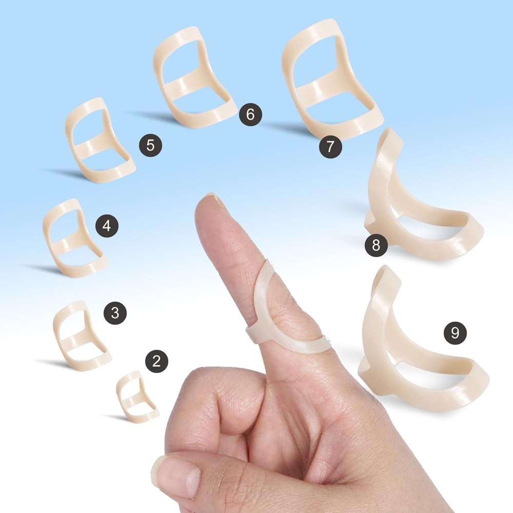 Oval Finger Splint 8 Pcs for Arthritis, Mallet Finger, Trigger Finger, Hypermobility