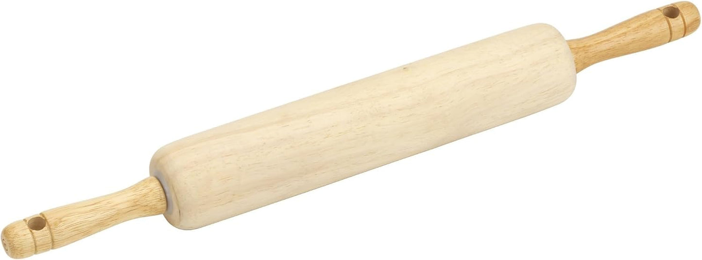 GoodCook Classic Wooden Rolling Pin with Easy Roll Bearings