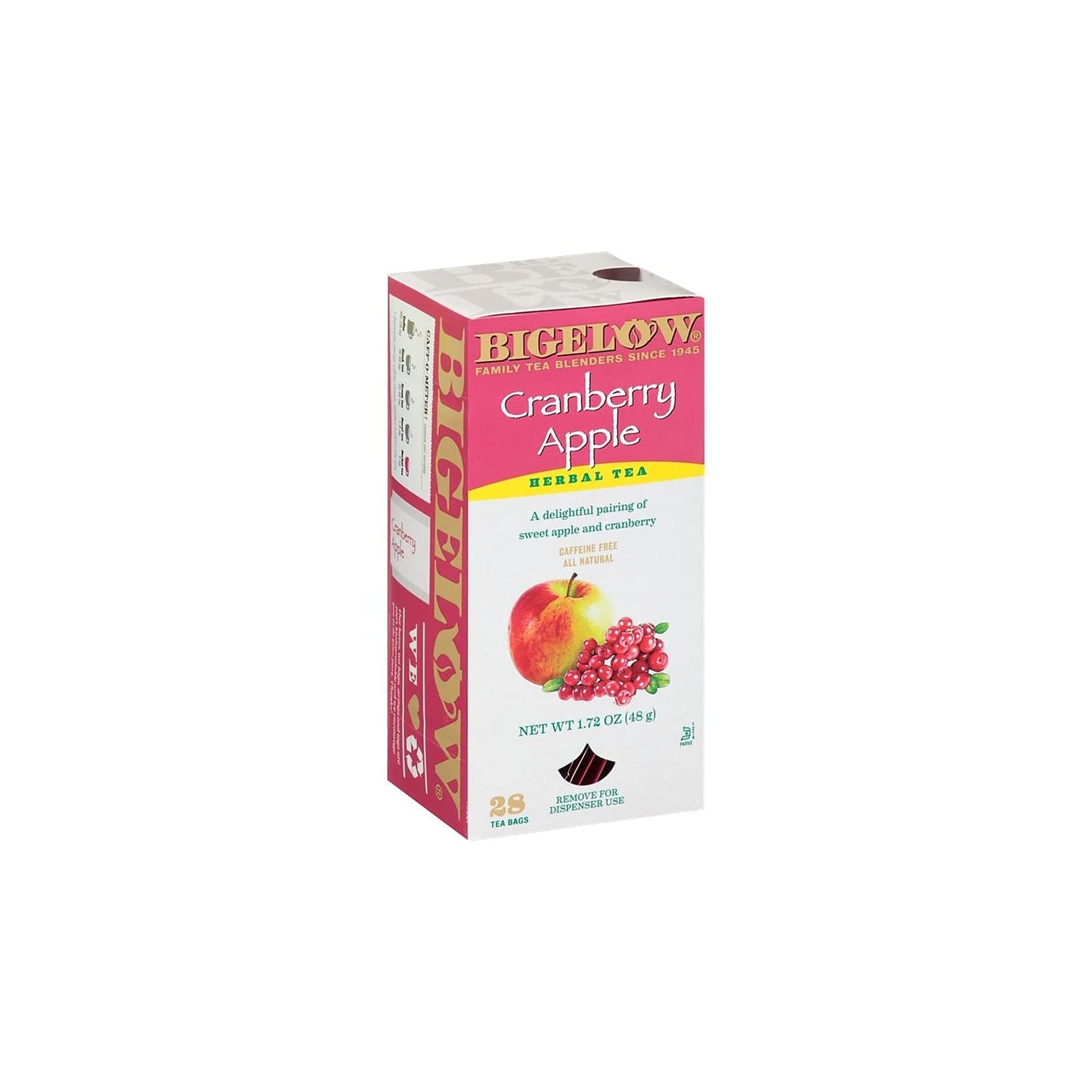 Bigelow Cranberry Apple Herbal Tea Bags 28-Count Box Pack of 1