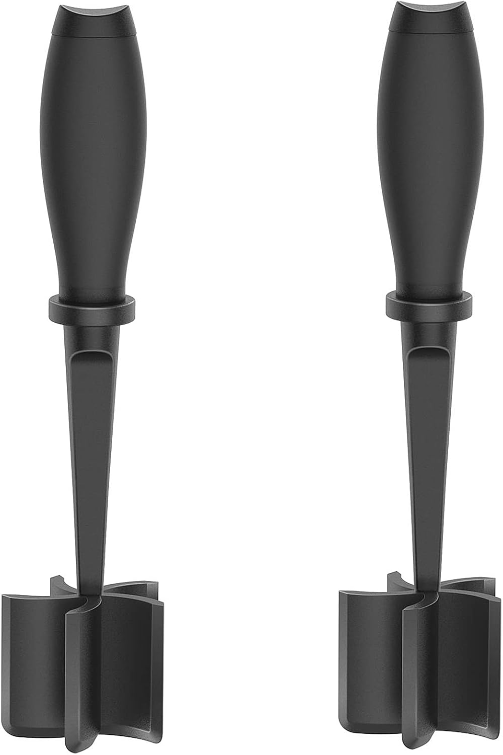 Meat Chopper Ground Beef Masher Tool for Hamburger | 5 Curve Blades Heat Resistant Meat Masher Tool, Turkey and More, Nylon Hamburger Chopper Utensil Non-scratch Utensils-Black