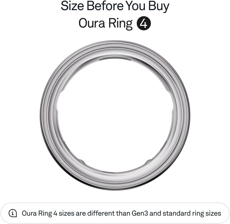Oura Ring 4 Silver Size 9 Sleep Activity Tracker with AI Advisor