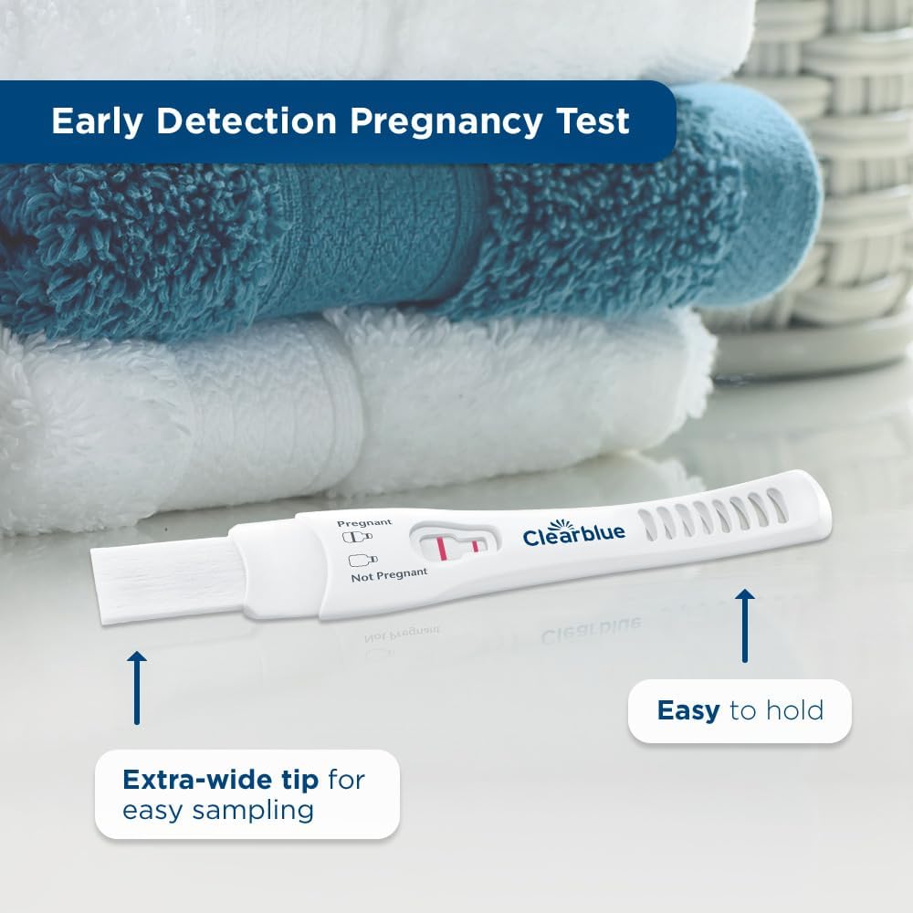 Clearblue Early Detection Pregnancy Test, 5 Count, 99% Accurate, 6 Days Sooner