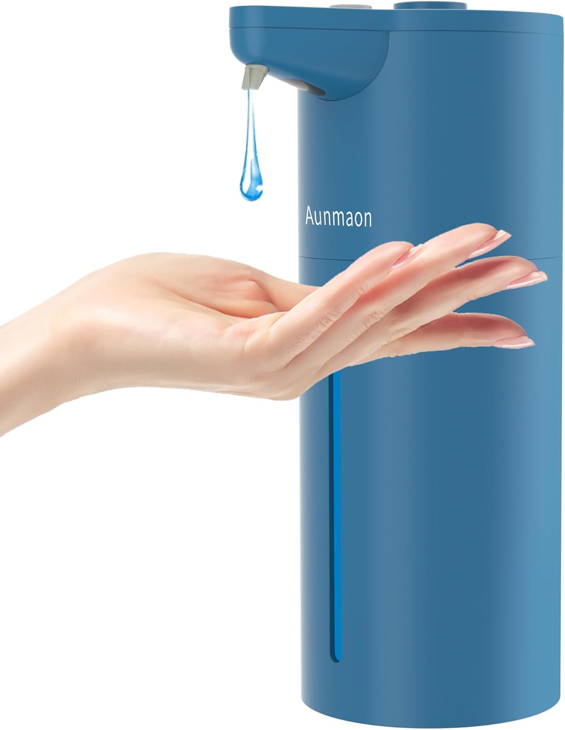 Aunmaon Automatic Soap Dispenser Touchless,15-Level,Kitchen Bath Black | Hands-Free,15-Level Dial Control,Thick & Thin Soap Compatible,Long Battery Life,Easy for Toddlers,Wall Mountable