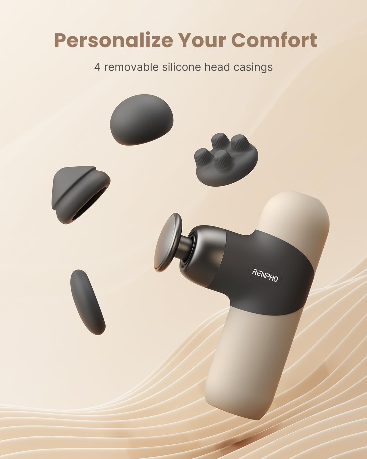 RENPHO Mini Thermal Massage Gun with Heat for Deep Tissue Percussion