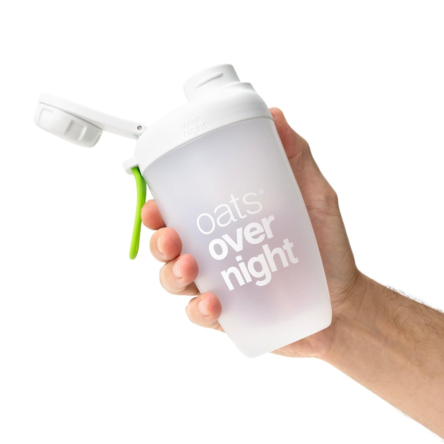 Oats Overnight Leakproof Shaker Bottle - 8oz Fill Line, Dishwasher Safe