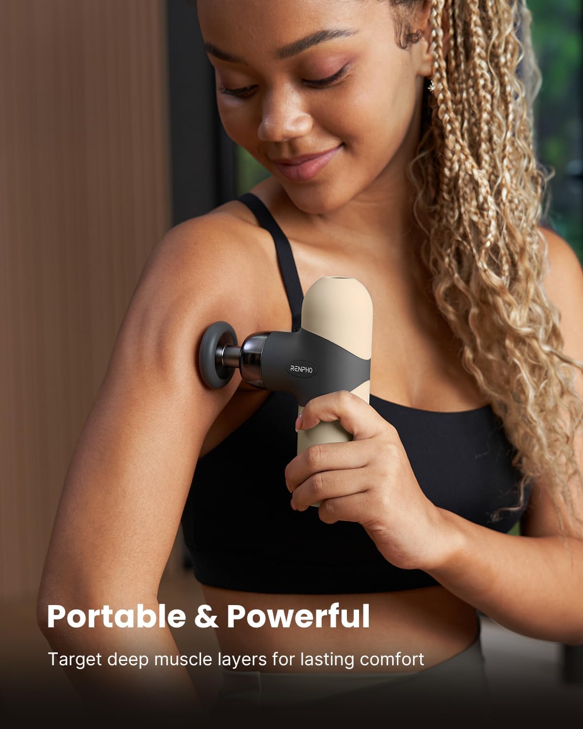 RENPHO Mini Thermal Massage Gun with Heat for Deep Tissue Percussion