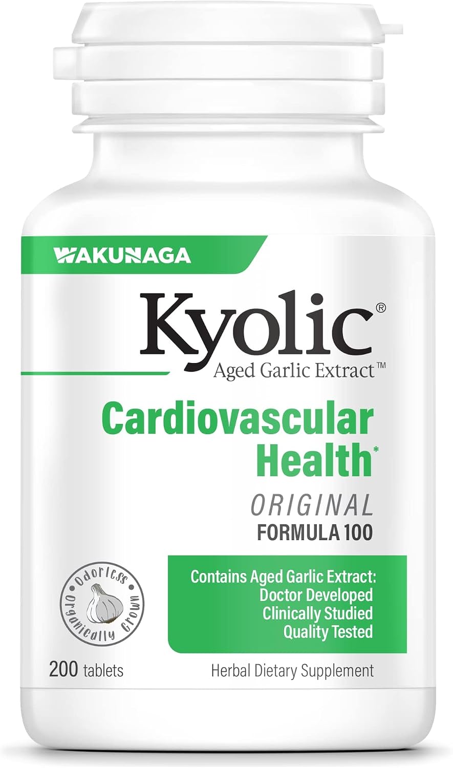 Kyolic Aged Garlic Extract Formula 100, Cardiovascular Health*, 300 Capsules.