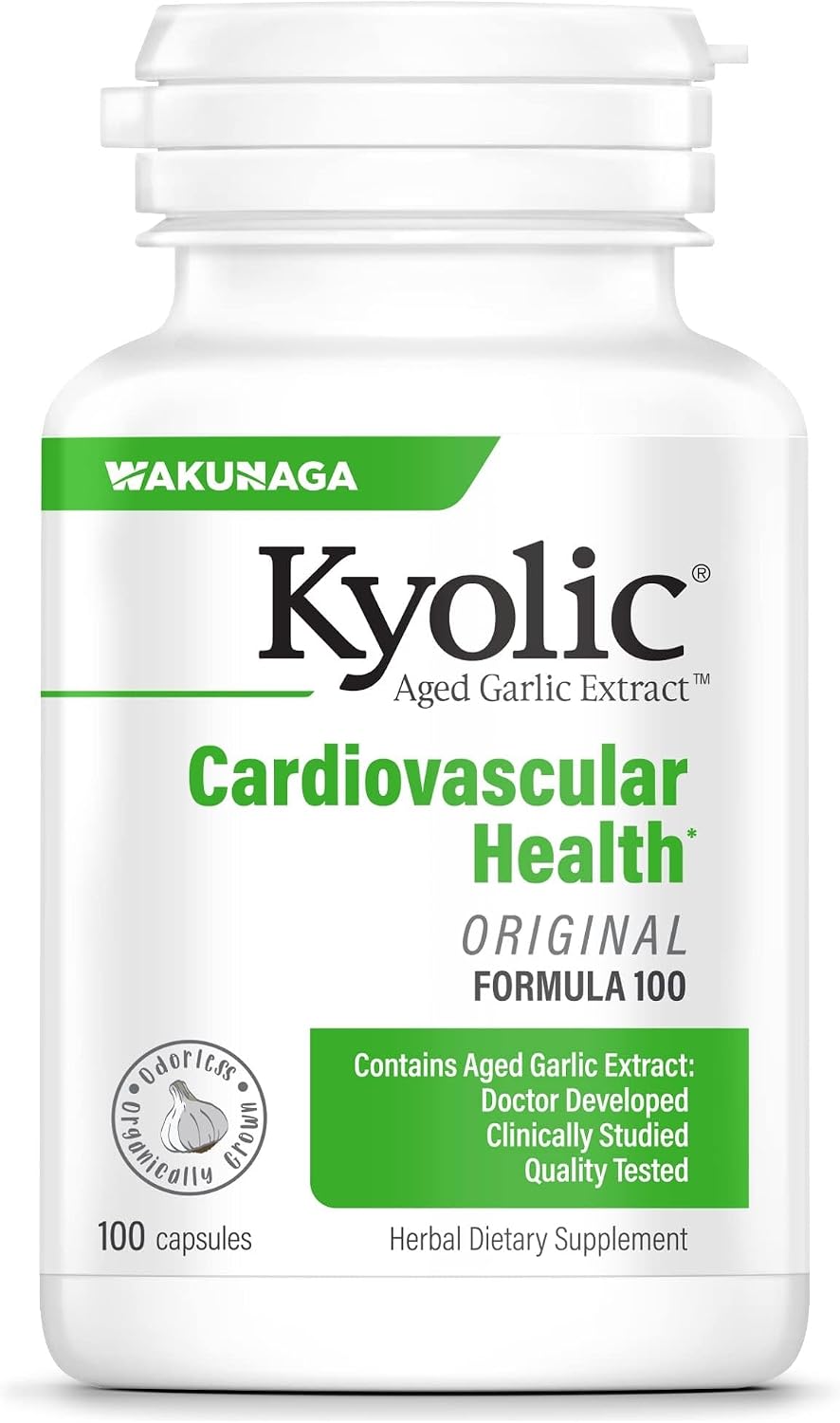Kyolic Aged Garlic Extract Formula 100, Cardiovascular Health*, 300 Capsules.
