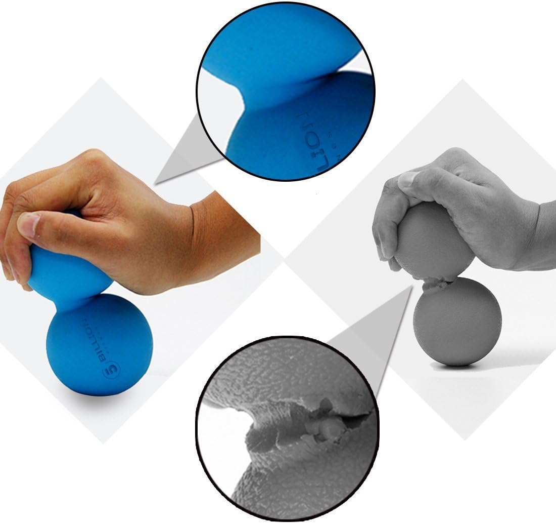 5BILLION FITNESS Double Lacrosse Massage Ball for Physical Therapy and Myofascial Release