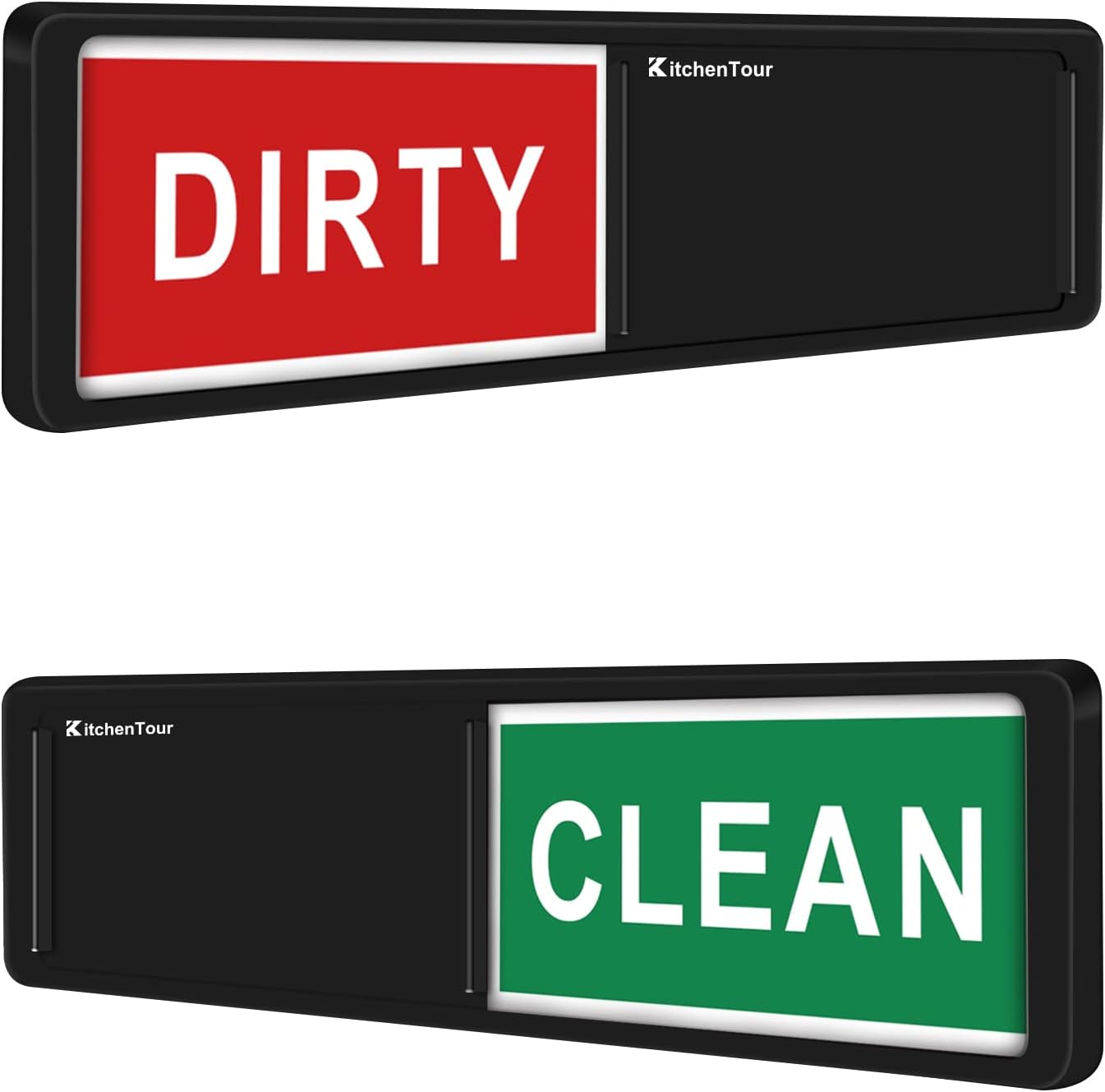 KitchenTour Dishwasher Magnet Clean Dirty Sign, Premium Stainless Steel Clean Dirty Magnet for Dishwasher Funny, Strong Magnet Non-Scratch Dishwasher Sign Kitchen Decor and Accessories