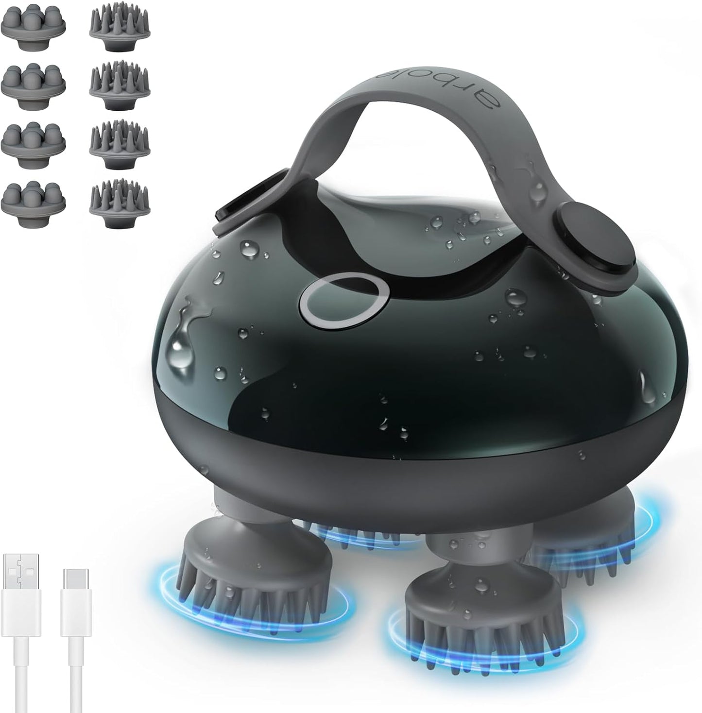 arboleaf Electric Scalp Massager with 5 in 1 Kneading and 128 Massage Nodes