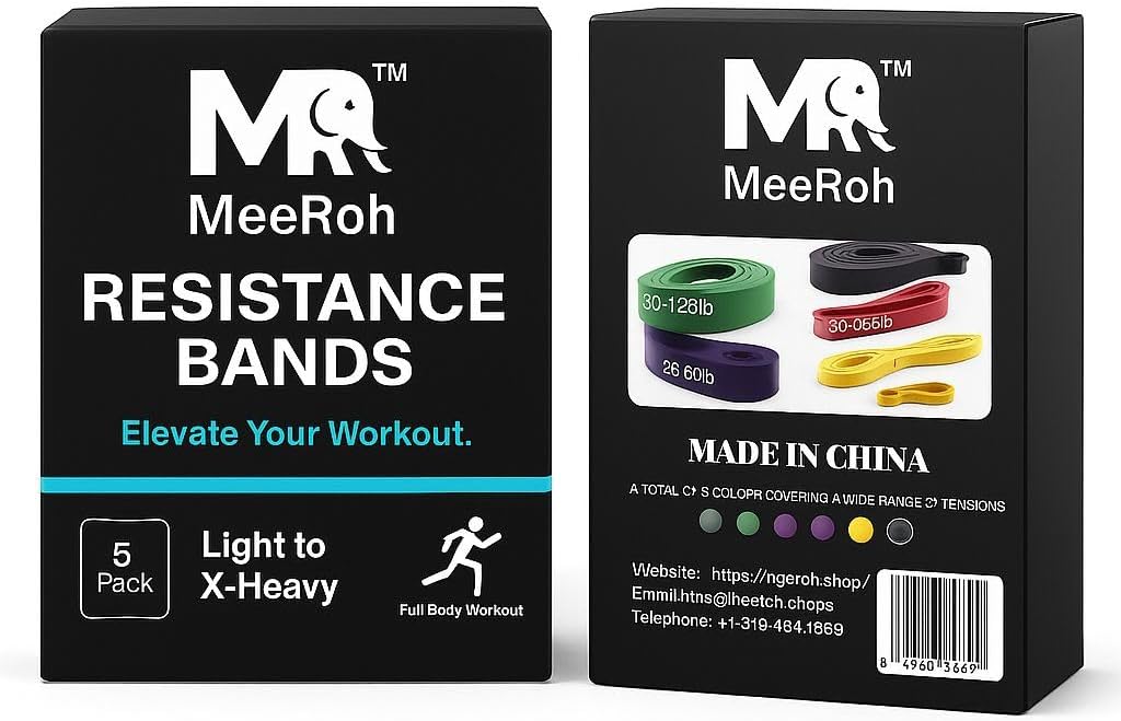 MeeRoh Heavy Duty Resistance Band for Pull Ups and Calisthenics Training