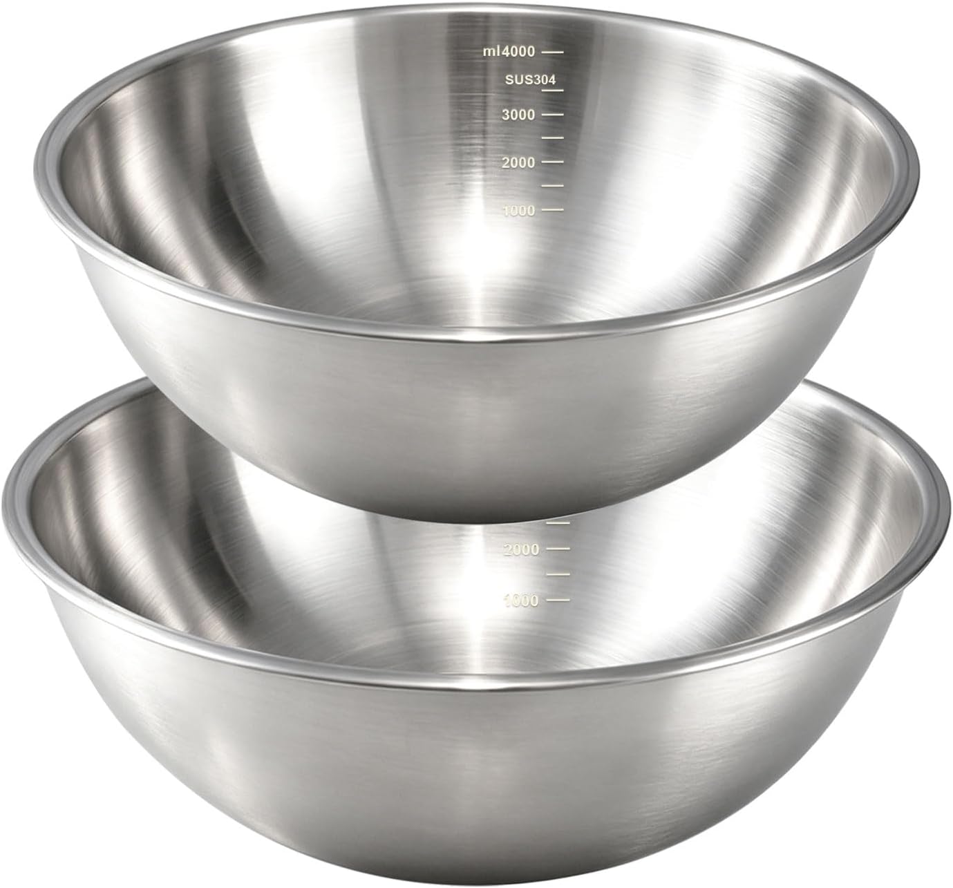 Gronivex Stainless Steel Mixing Bowls Set, 3-Piece (1.5, 2.2 & 3.4 Qt) | Food-Grade Metal, Dishwasher safe,Stackable Nesting & Space-Saving – For Kitchen Baking, Salads, Meal Prep, RV & Camping