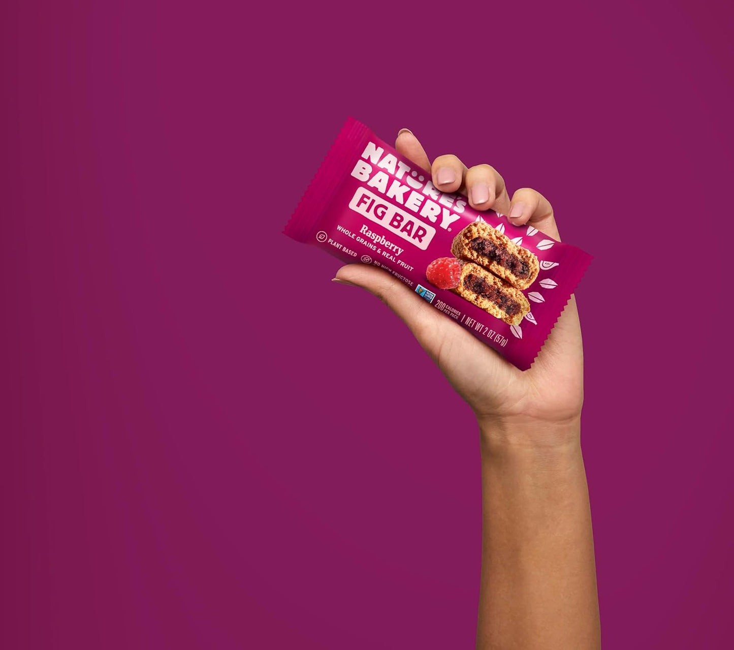 Nature's Bakery Whole Wheat Fig Bars, Raspberry, Real Fruit, Vegan, Non-GMO, Snack bar, 12 twin packs