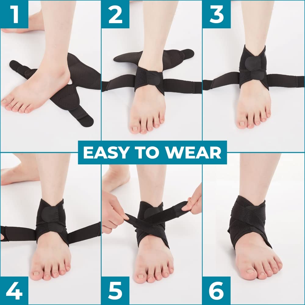 Bodyprox Ankle Support Brace, Breathable Neoprene Sleeve, Adjustable Wrap