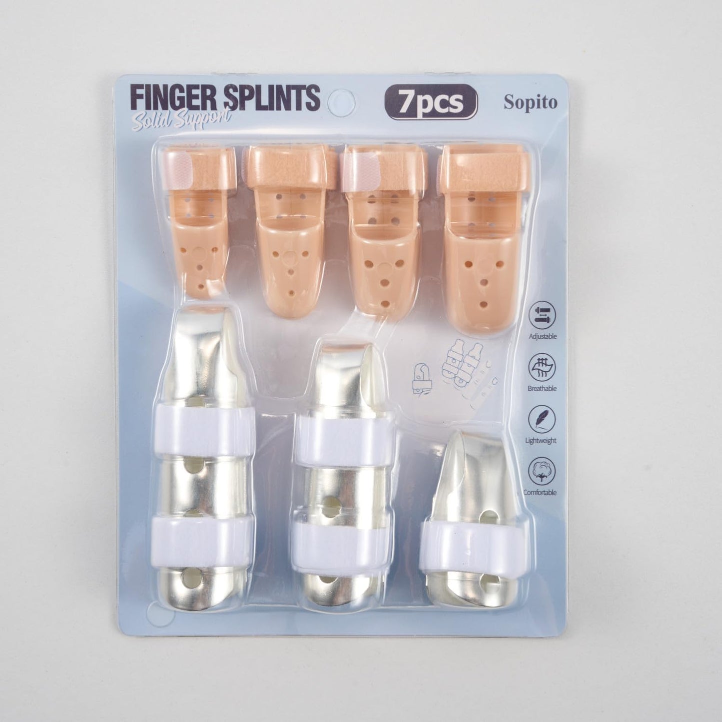Sopito 7PCS Finger Support Brace Stabilizer for Arthritis and Knuckle Immobilization