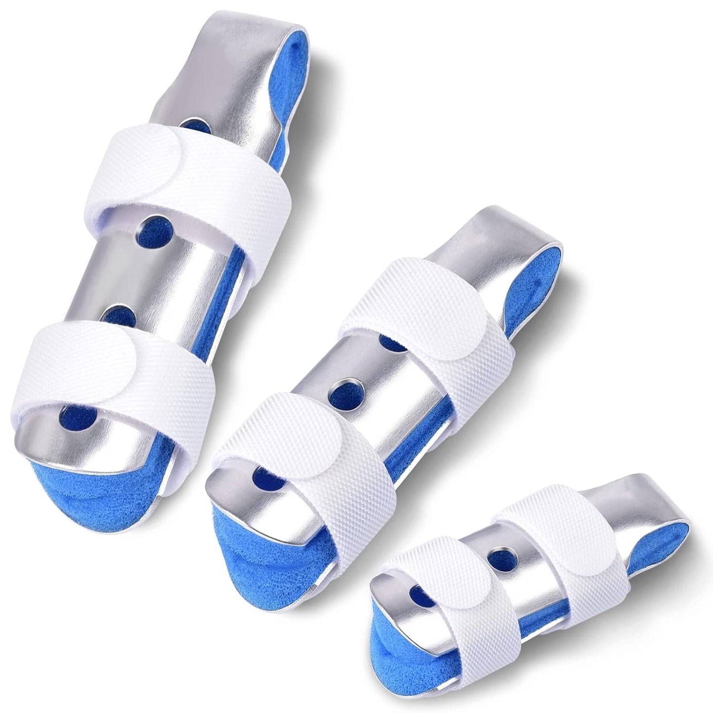 Sopito Finger Splint, 3PCS Finger Support Brace for Arthritis and Immobilization, Blue