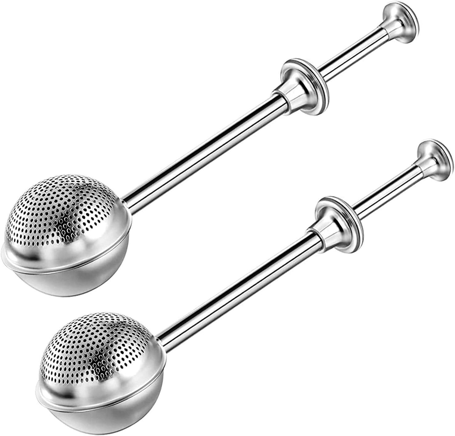 JETKONG Powdered Sugar Shaker Duster Flour Dispenser Shaker with 18/8 Stainless Steel Spring-operated Handle for Sugar Flour and Spices