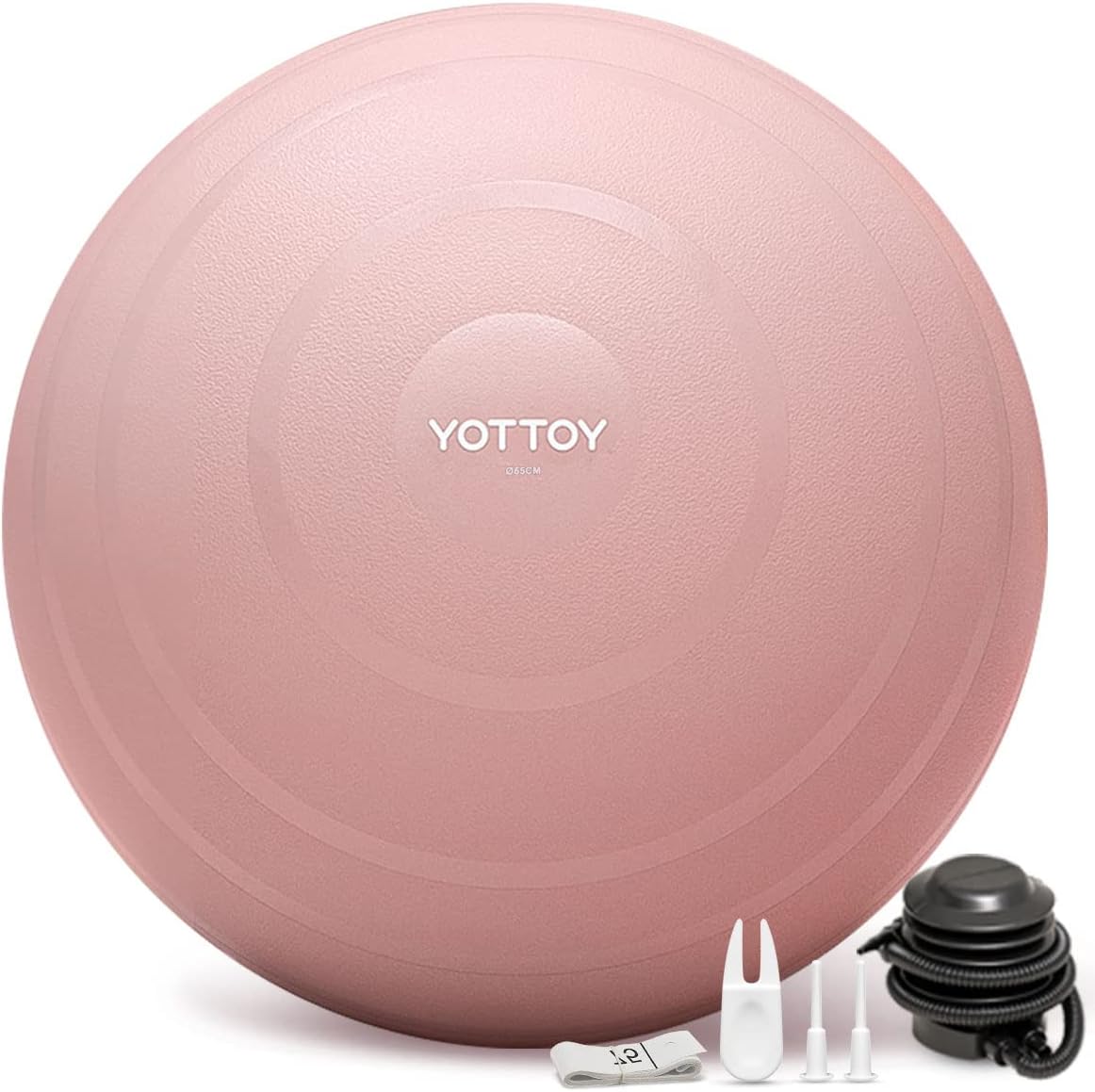 YOTTOY Anti-Burst Exercise Ball, 2000lb Capacity, Thick Workout Ball