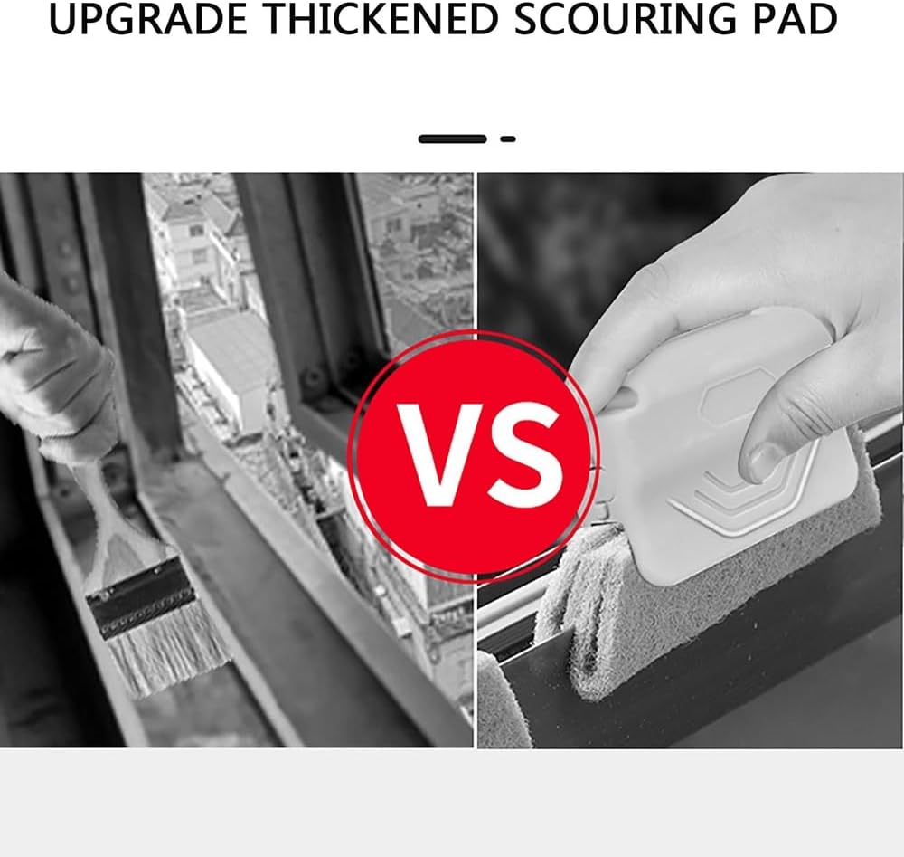 Magic Window Track Cleaner, 2024 Upgraded Window Groove Cleaning Brush Tools Set, Hand-held Window Track Cleaner Brushes Tools Set for Window lides Gaps Tile Lines Shutter Car Vents (Mix 3PCS)