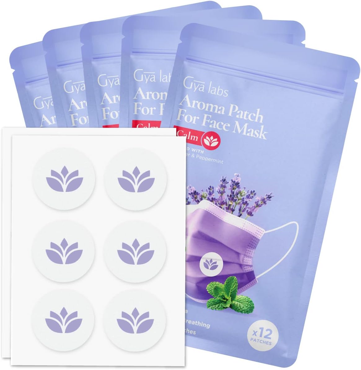 Gya Labs Aroma Mask Patches Combo Pack with Essential Oils for Face Masks and Pillows