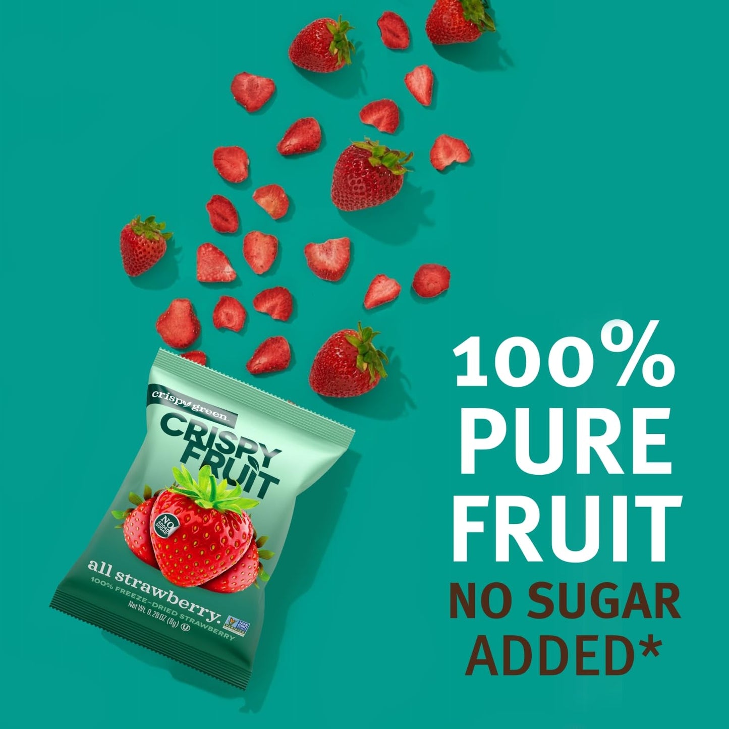 Crispy Green Classic Sampler, 8-count, Freeze-Dried Fruit Variety Pack, Single-Serve Bags