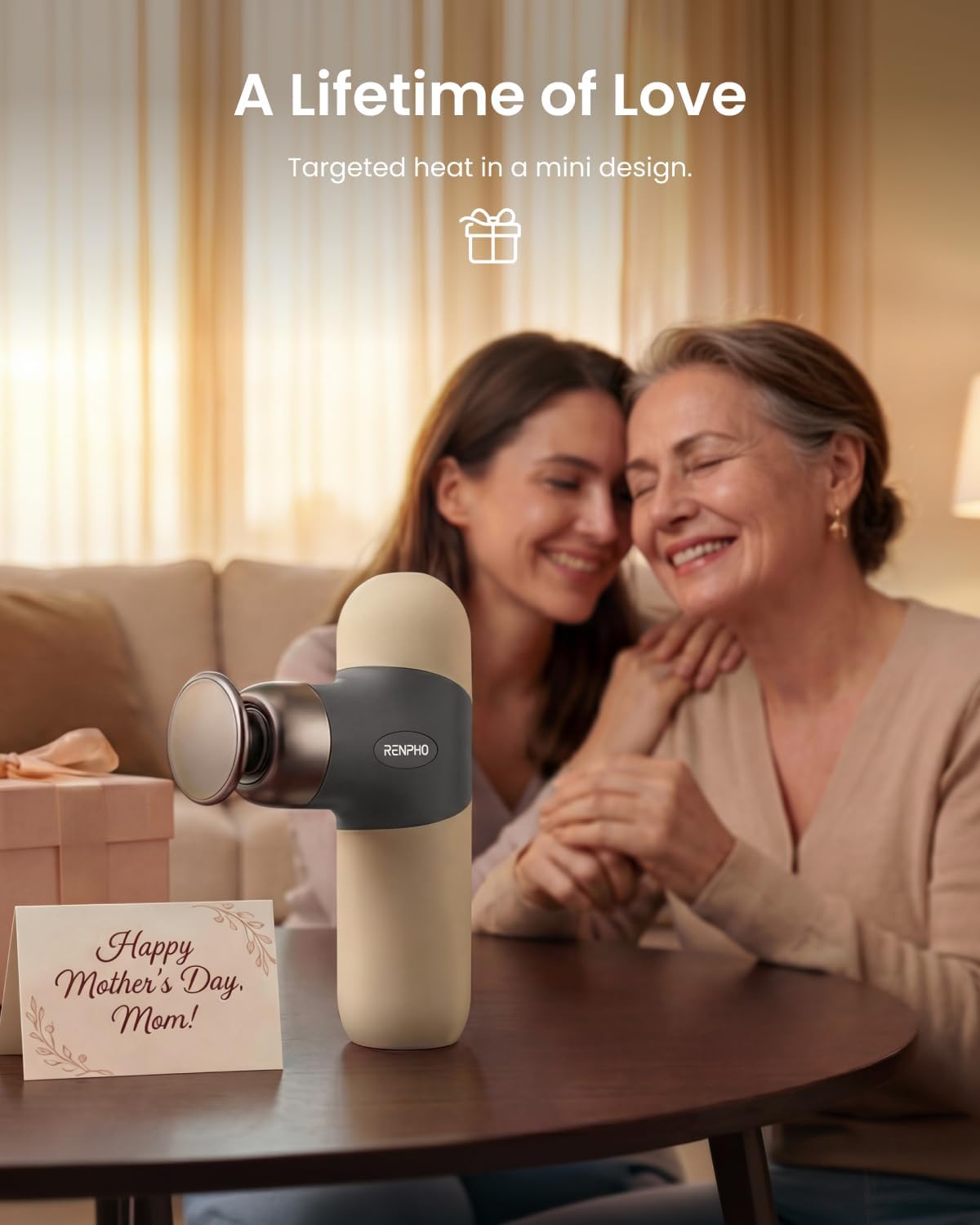 RENPHO Mini Thermal Massage Gun with Heat for Deep Tissue Percussion