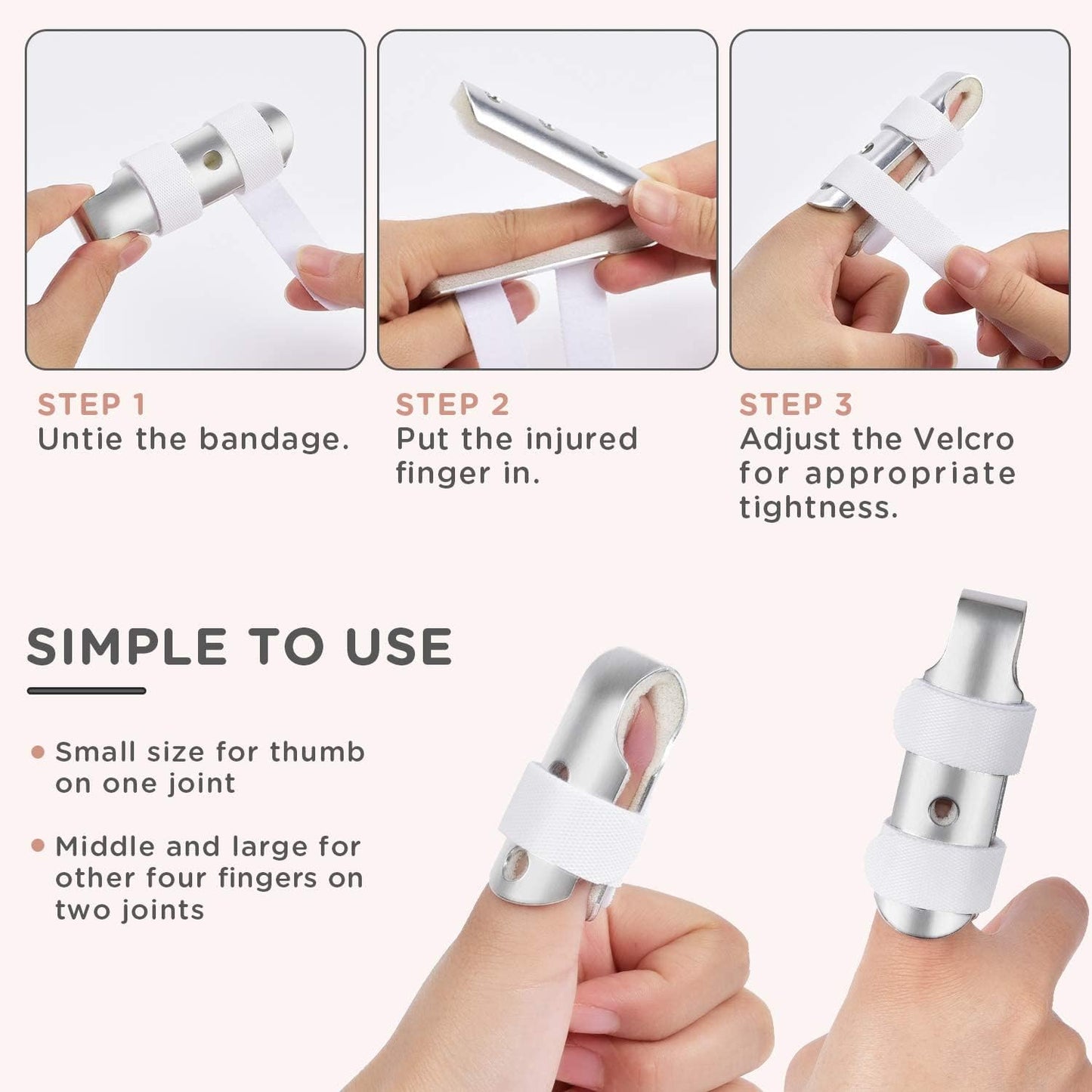 Sopito 7PCS Finger Support Brace Stabilizer for Arthritis and Knuckle Immobilization