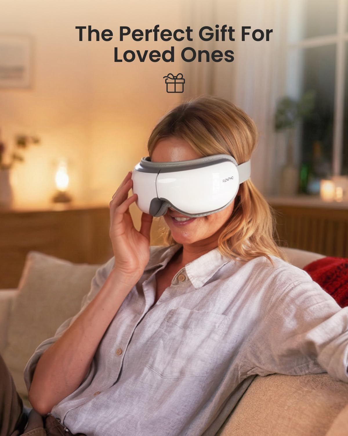 RENPHO Eye Massager with Heat for Relaxation and Eye Strain Relief