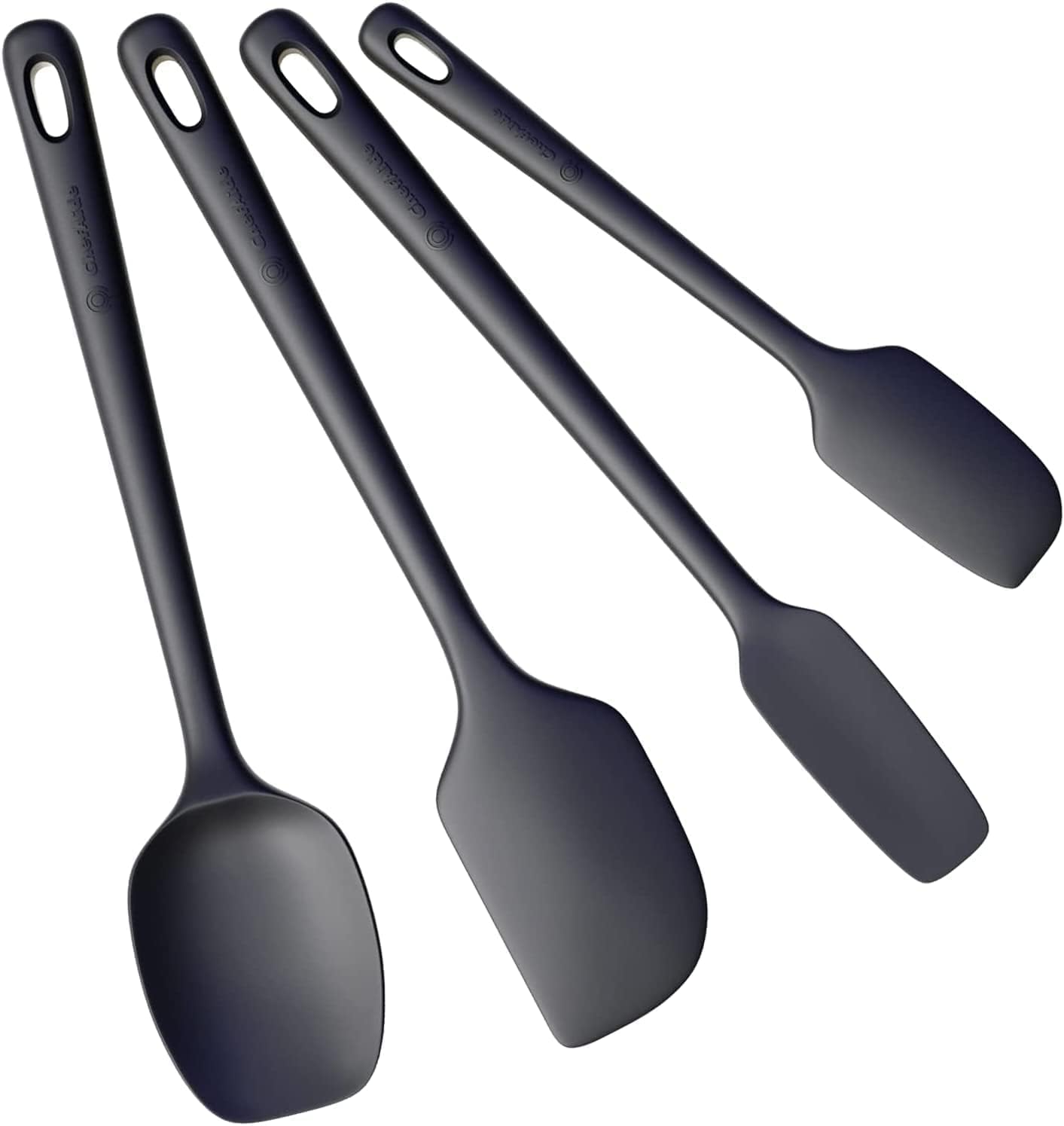 ChefAide 5 Pieces Silicone Spatula Set, Food Grade Rubber Spatula, Upgrade Strong Handle with Ergonomic Grip, Heat Resistant Up to 600°F for Nonstick Cookware, Cooking