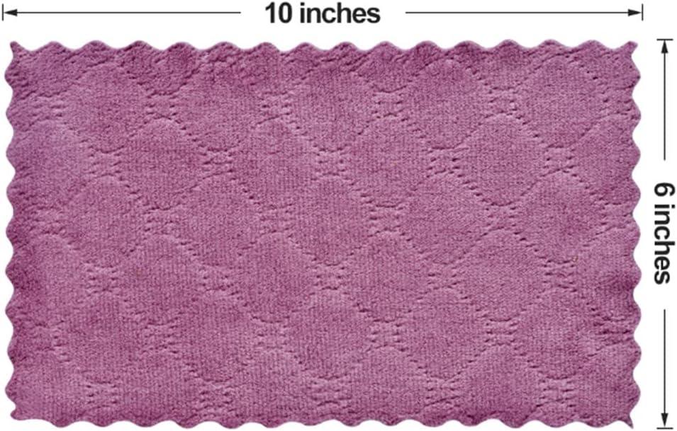 12PCS Double-Sided Microfiber Kitchen Towels, Reusable Cleaning Cloths 10x6