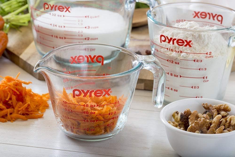 Pyrex Essentials (2-Pack) Glass Measuring Cups Set (1 & 2 Cup)