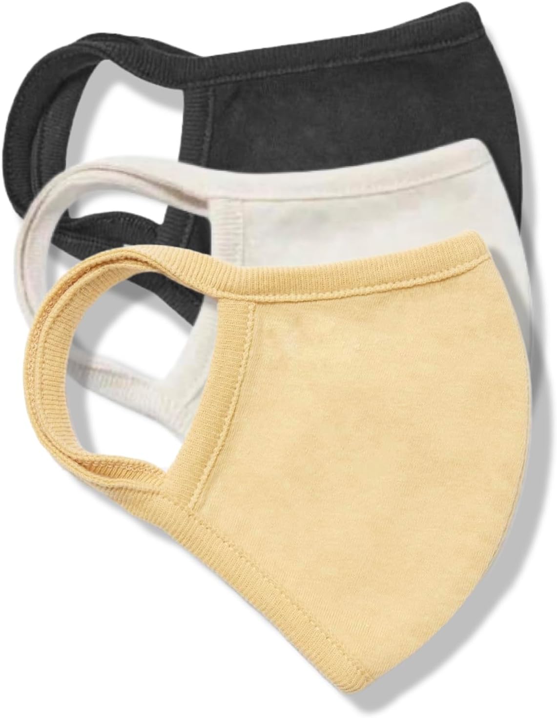 Cotton Face Masks - Premium Organic Cotton, Reusable Washable Soft Cloth 3/6 Pk