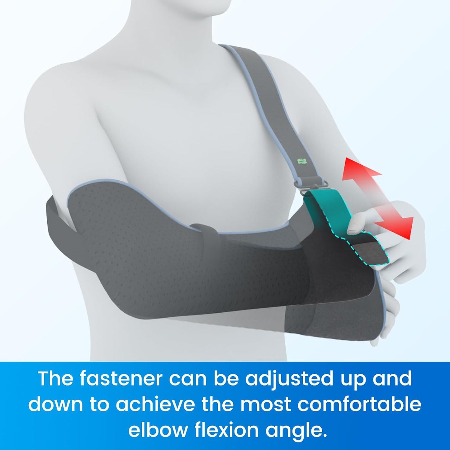 Velpeau Arm Sling Shoulder Immobilizer for Women and Men, Left or Right Arm Support