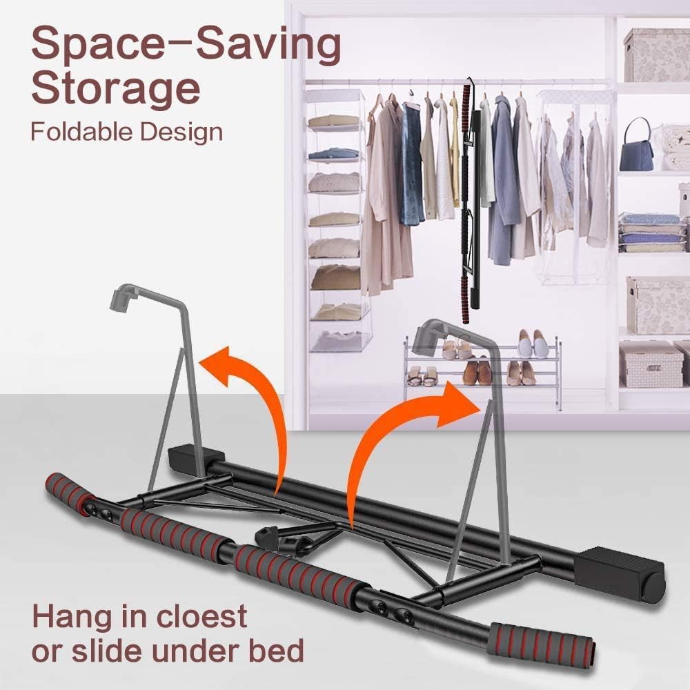 AmazeFan Pull Up Bar Doorway with Ergonomic Grip - Home Gym Chin-Up Frame