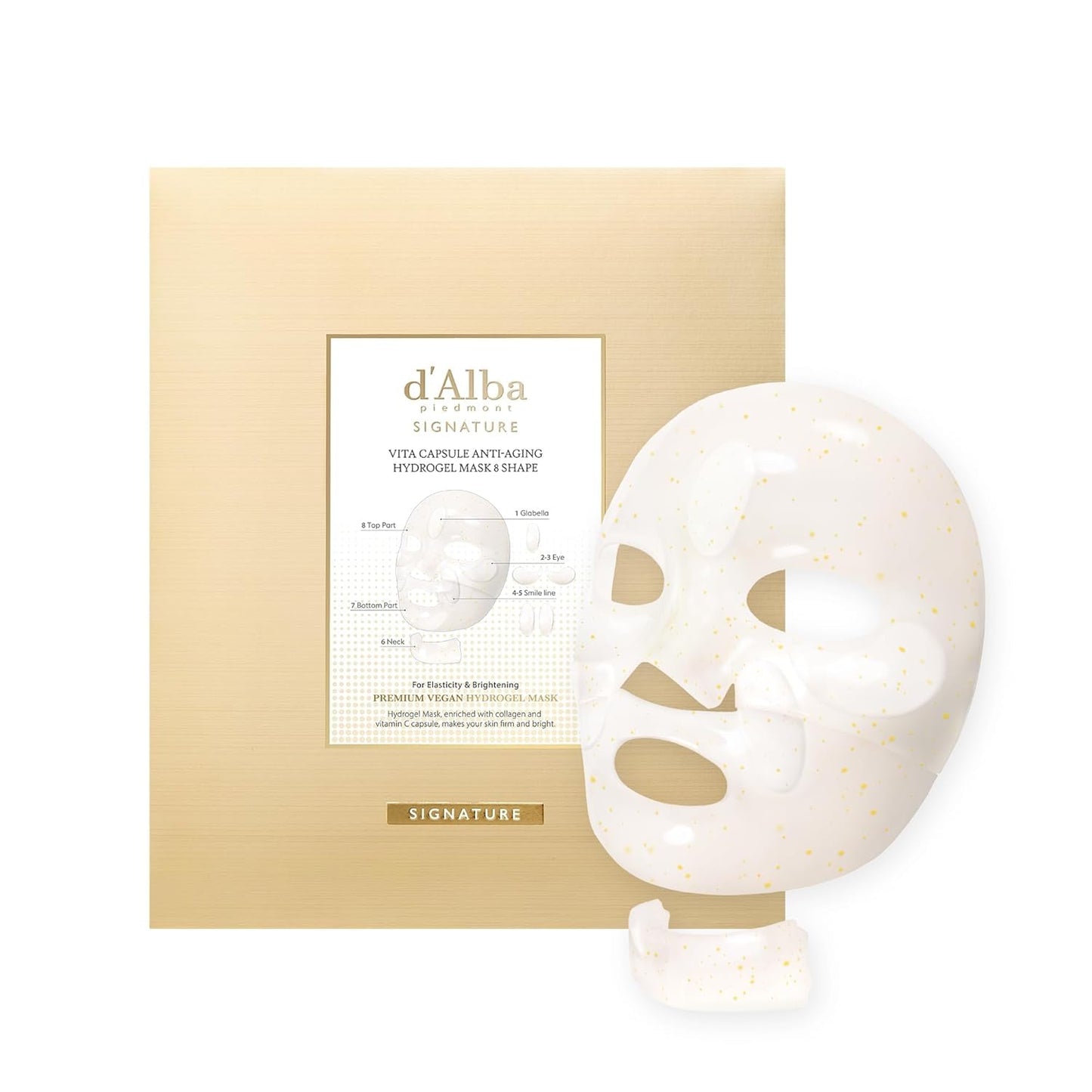 d'alba Piedmont Signature Vita Capsule Hydrogel Mask 8-Shape 1BOX 4 Sheets