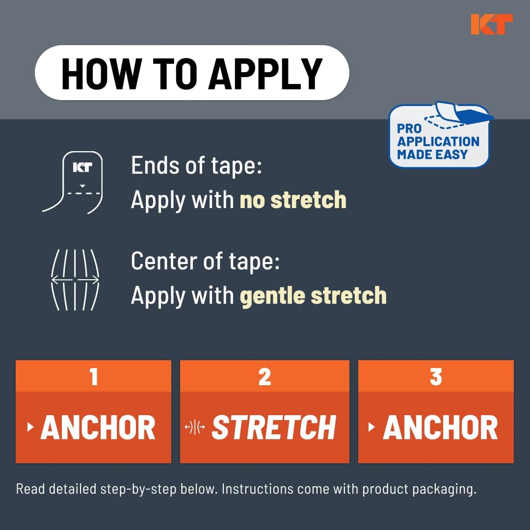 KT Tape Original Cotton Elastic Kinesiology Tape for Everyday Muscle and Joint Support