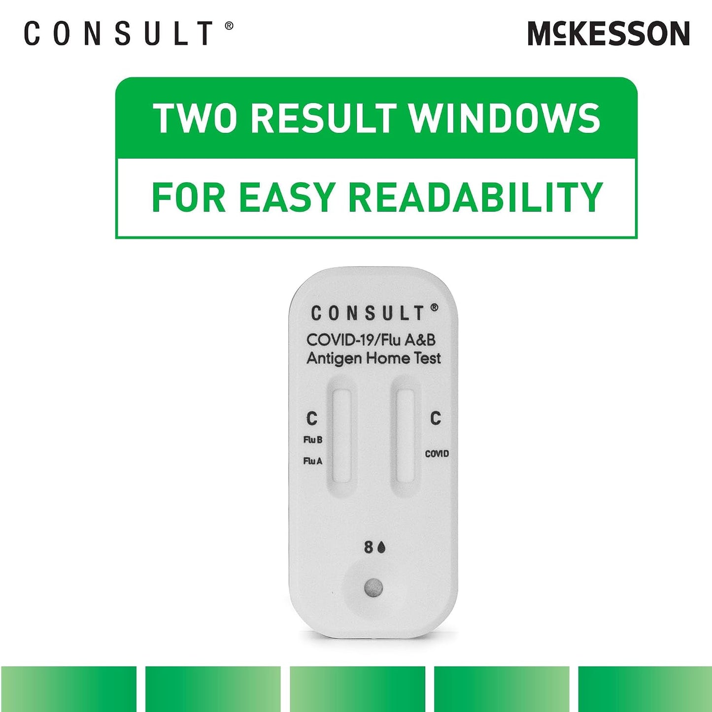 McKesson Consult COVID-19/Flu A&B Antigen At-Home Test Kit (20 Tests)