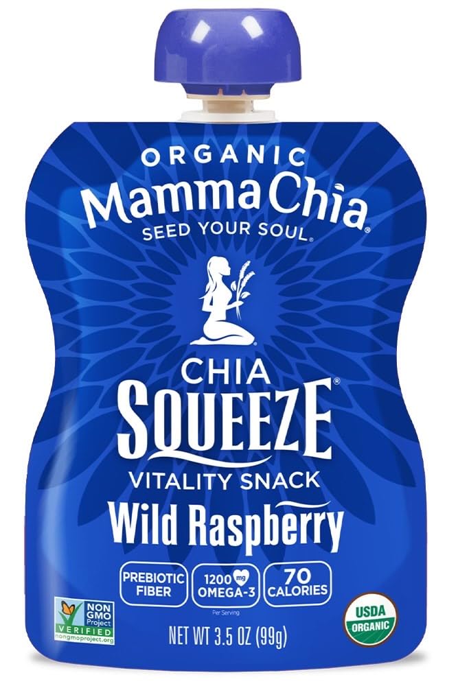 Mamma Chia Squeeze 5 variety (10 pack) Wild Raspberry,Green Magic,Blackberry bliss,Strawberry ,Mango coconut