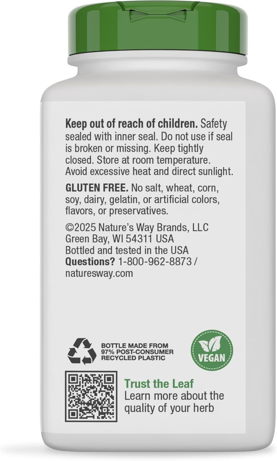 Nature's Way Ginger Root Capsules, 1100 mg, Vegan, Non-GMO, 240 Count