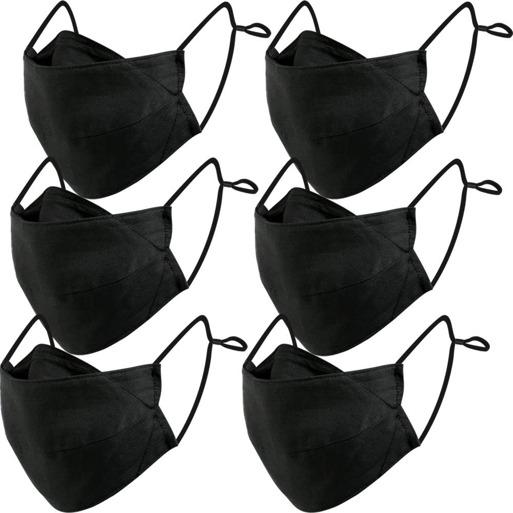 BASE CAMP 100% Cotton Reusable Cloth Face Masks with Filter Pocket