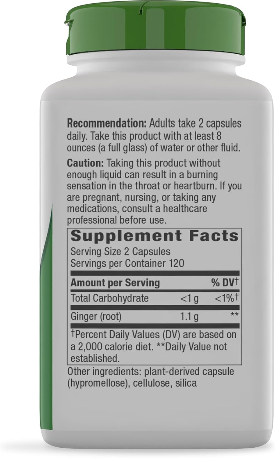 Nature's Way Ginger Root Capsules, 1100 mg, Vegan, Non-GMO, 240 Count